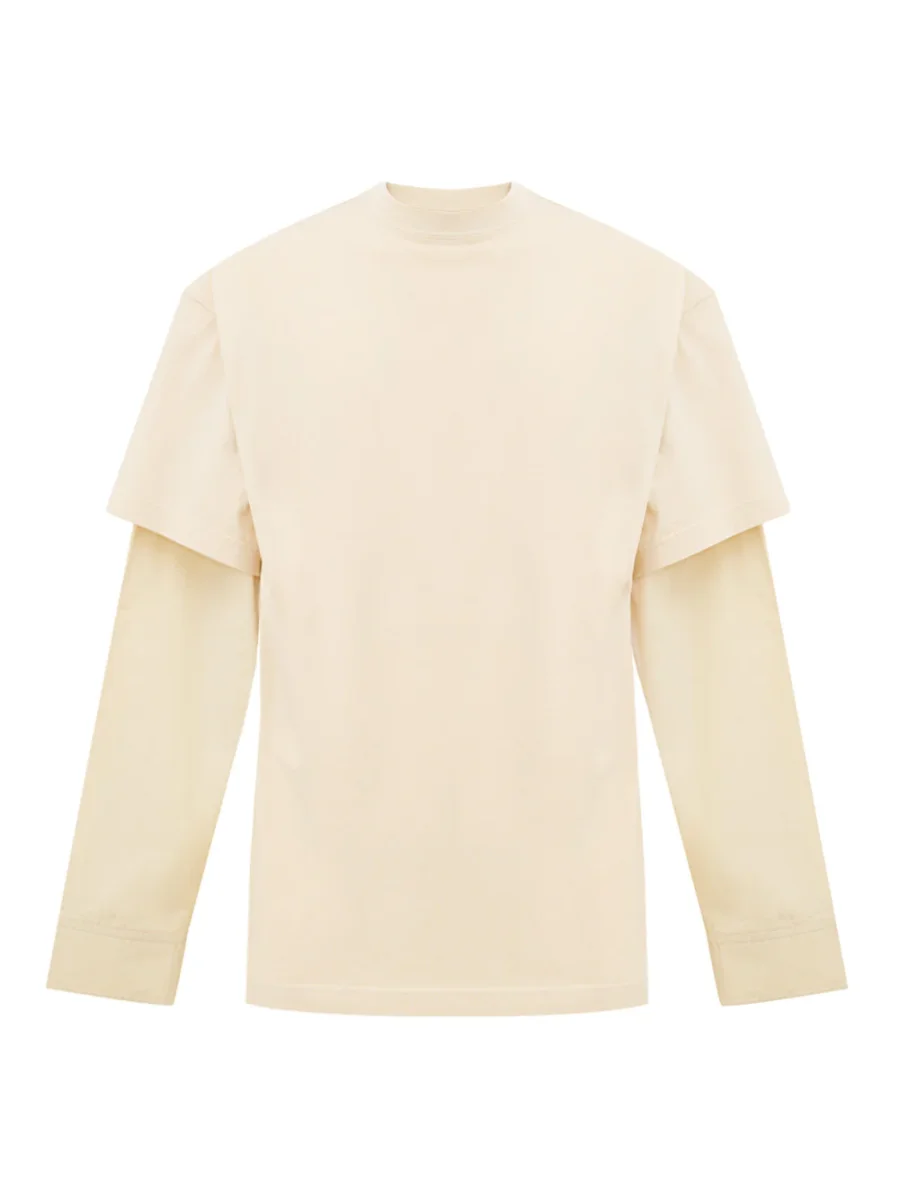 Layered T-Shirt Color Crema Balenciaga
