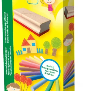 12 Gessi colorati con cancellino