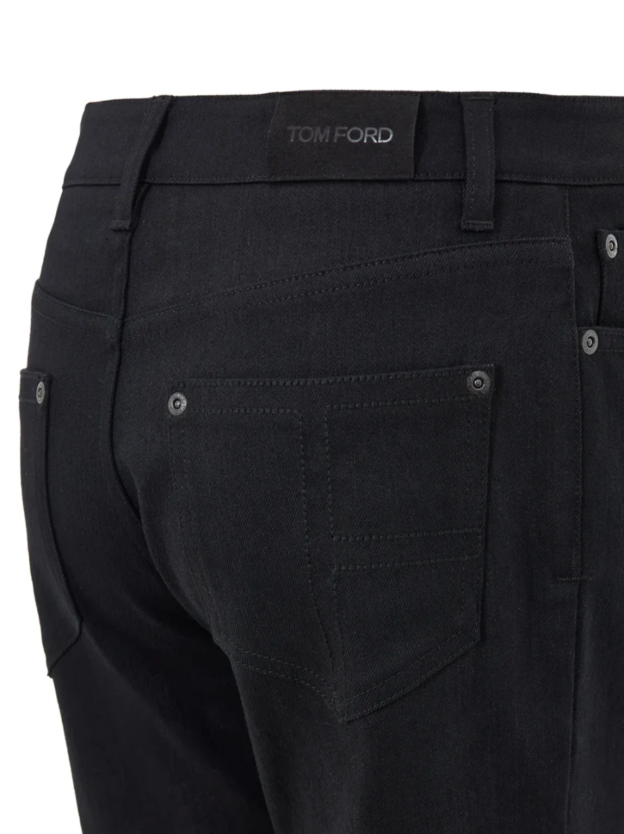 Jeans Skinny in Denim Nero Stretch Tom Ford - immagine 4