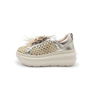 Sneakers Veronica Rafia Platino