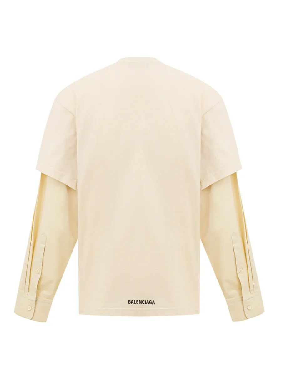 Layered T-Shirt Color Crema Balenciaga - immagine 7