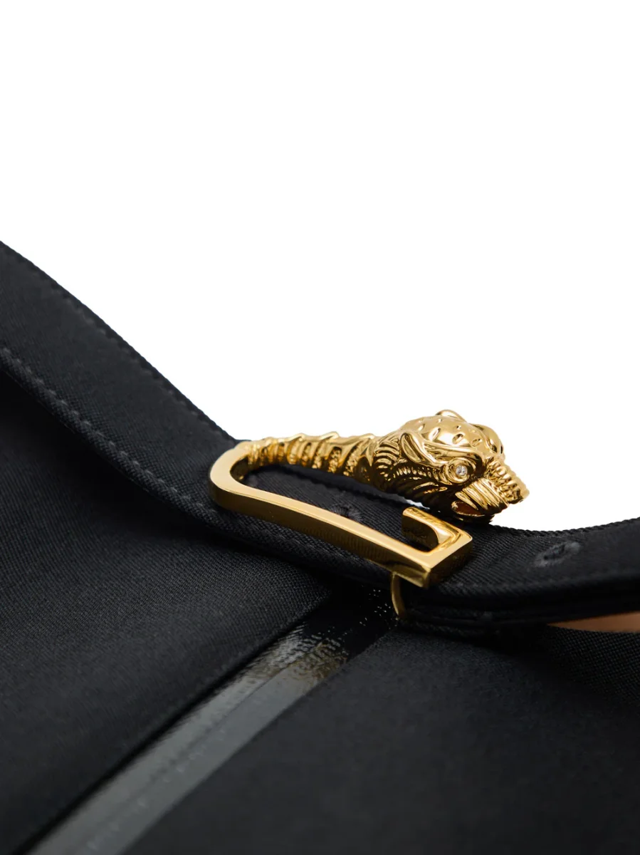 Gonna Nera con Zip e Cintura Gucci - immagine 5