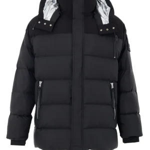 Giubbino Imbottito con Cappuccio in Nero Moose Knuckles