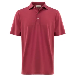 Polo Classica Rosso Ciliegia in Cotone Organico Gran Sasso