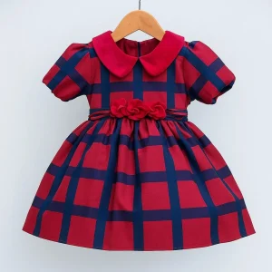 Abito quadri a palloncino