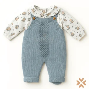 Salopette in maglia con orsetti - Baby Fashion