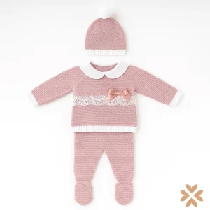 Tutina con pizzo e fiocco - Baby Fashion