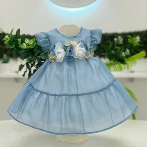 Barcellino - Abito in organza e fiori