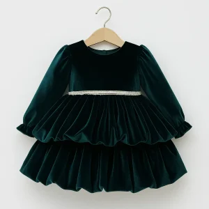 Abito in velluto a palloncino - Bimbalò