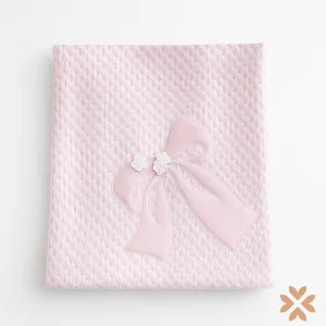 Coperta fiocco e fiori crochet - Bimbalò