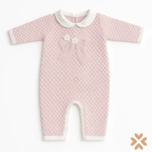 Tutina in  lana e fiori crochet - Bimbalò