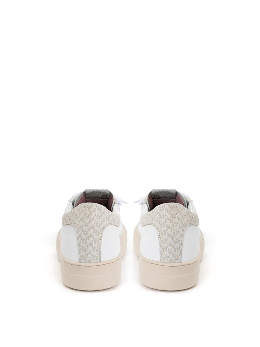 Sneakers Thea Piton in Pelle bianca P448. - immagine 7