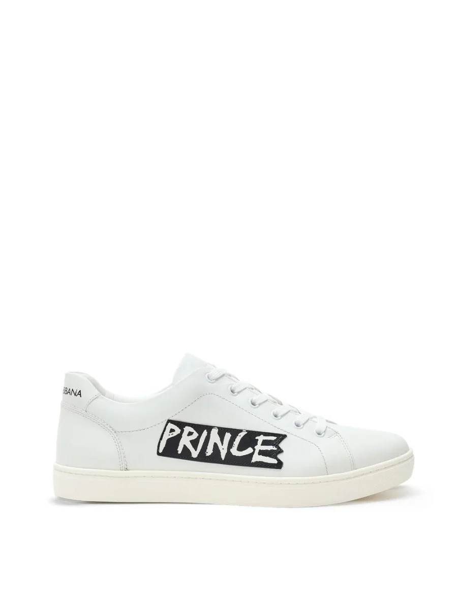 Sneakers Bassa in Pelle Bianca 'Prince' Dolce & Gabbana