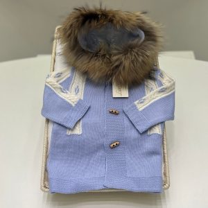 Cappotto lana con ecopelliccia