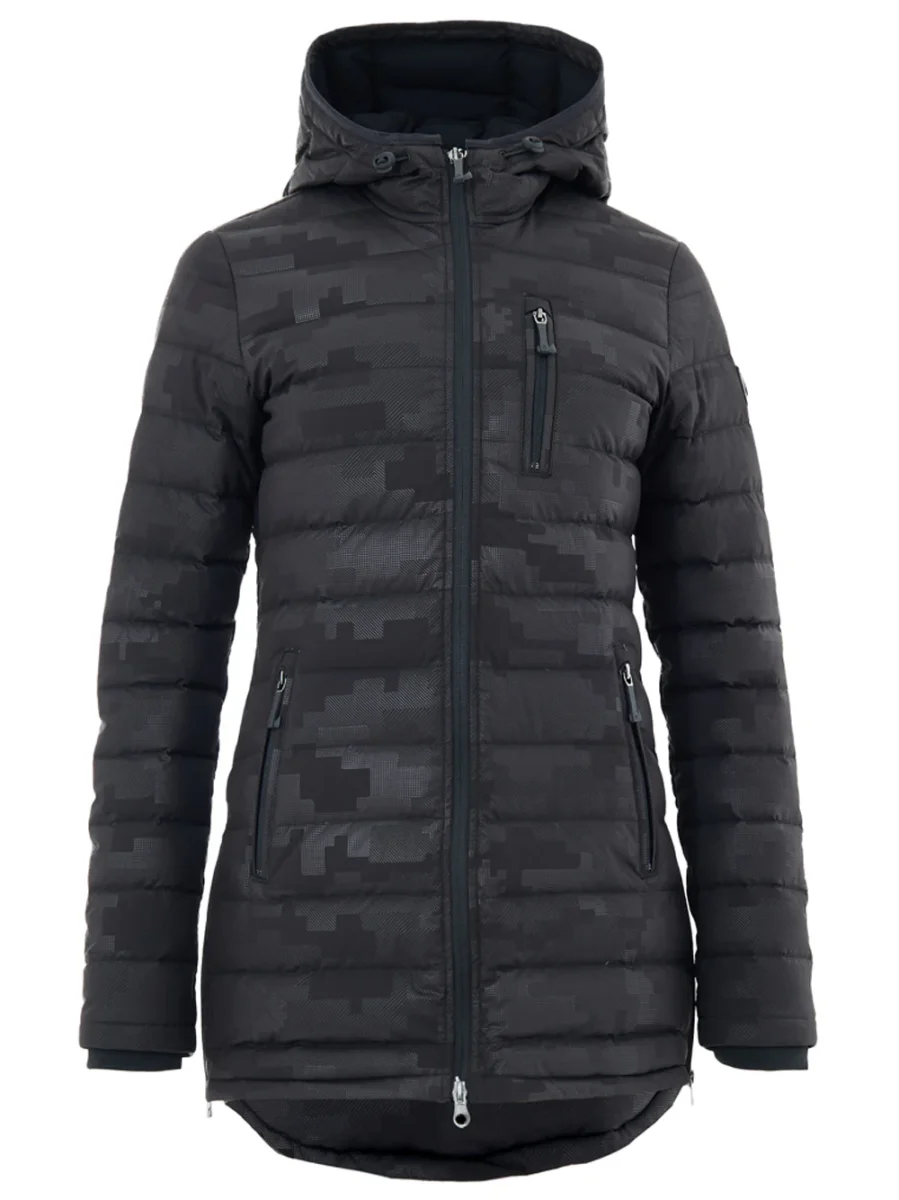 Piumino Nero con Stampa Tono su Tono Moose Knuckles - immagine 2