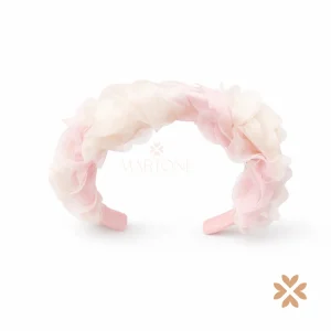 Cerchietto bimba con fiori in tulle - Deolinda