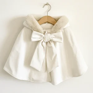 Mantella in panno con ecopelliccia