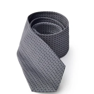 Cravatta 7 cm in Seta Stampa Grigia Jil Sander