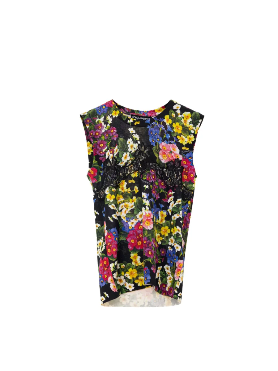Top Knitwear Stampa Fiori Dolce & Gabbana - immagine 2