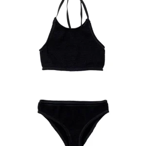 Costume Due Pezzi in Nero Lavorazione Mille Pieghe Bottega Veneta