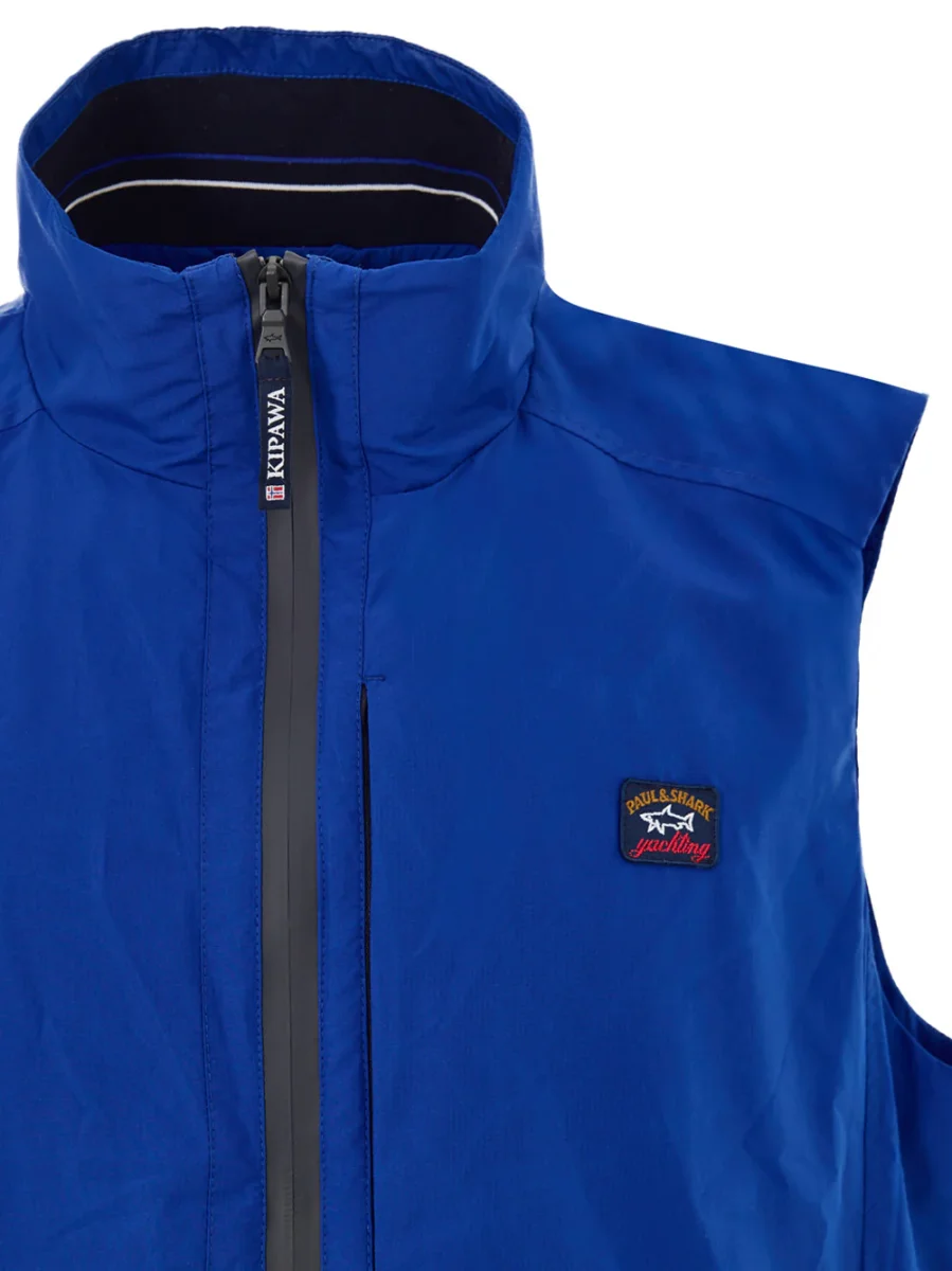 Giubbino Smanicato in Tessuto Tecnico Blu Paul & Shark - immagine 6