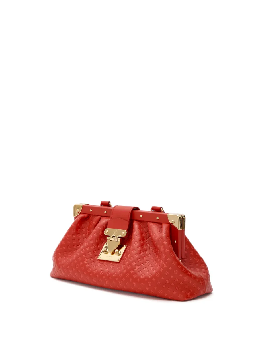 Borsa Mono Clutch Nanogram in Pelle Rossa Louis Vuitton - immagine 4