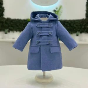 Cappotto in panno con cappuccio