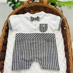 Pagliaccetto papillon a righe