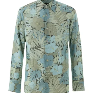 Camicia Stampa Floreale in Azzurro Tom Ford