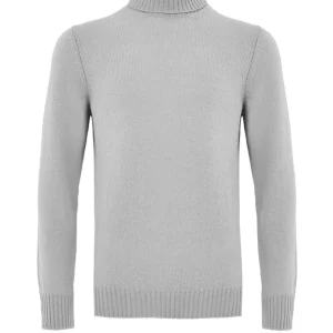 Maglione Dolcevita in Lana Grigio Gran Sasso