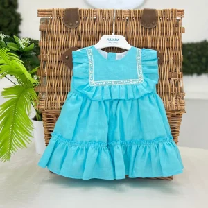 Abito in lino turchese - Juliana