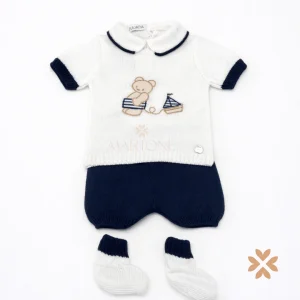 Completo con scarpine blu navy - Juliana