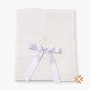 Coperta con fiocco bianco - Juliana