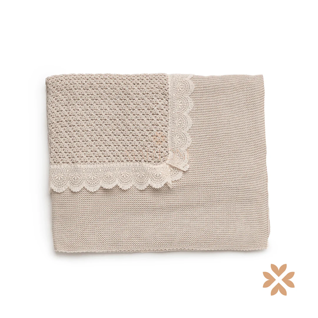 Coperta con bordo in merletto - Juliana - immagine 2