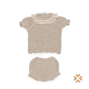 Completo corto in filo con colletto - Juliana