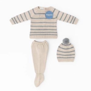 Tutina spezzata lana righe - Juliana