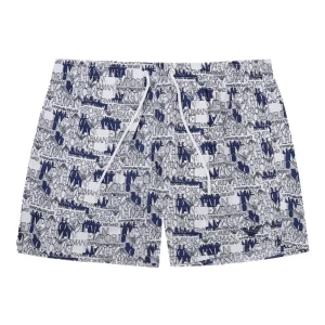 Costume Boxer con Stampa Emporio Armani