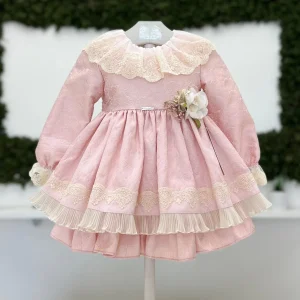 Abito rose jacquard - La Amapola