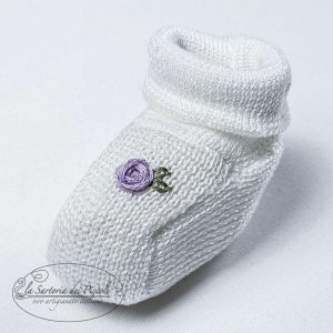 Babbucce fiore ricamato - La Sartoria Dei Piccoli