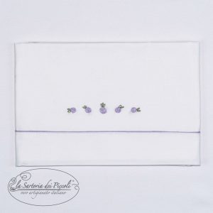 Lenzuolino fiori ricamati - La Sartoria Dei Piccoli