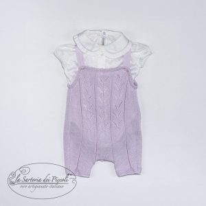 Salopette in filo con blusa - La Sartoria Dei Piccoli