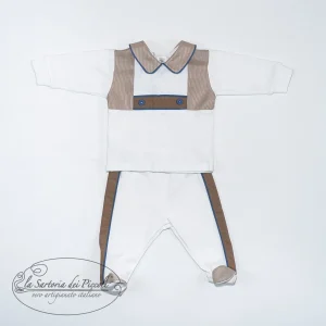 Tutina spezzata con colori a contrasto