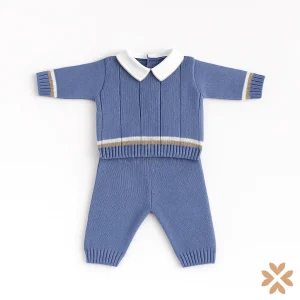 Tutina spezzata in maglia - La Sartoria Dei Piccoli