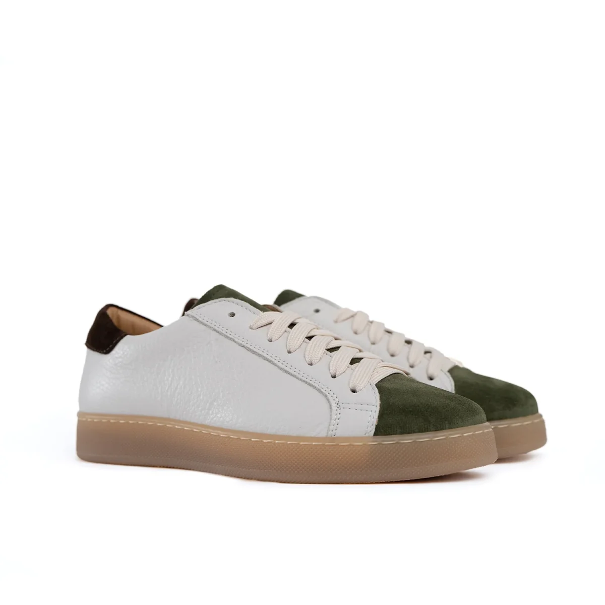 Urban Sneakers Uomo Vera Pelle Bottolata Inserti Camoscio - immagine 7