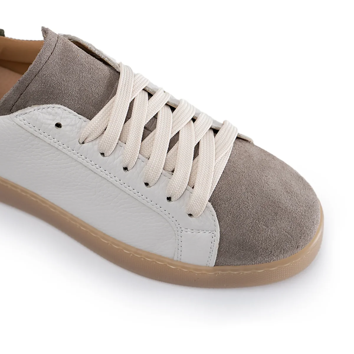 Urban Sneakers Uomo Vera Pelle Bottolata Inserti Camoscio - immagine 4