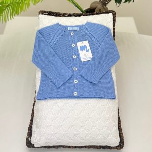 Mac Ilusion - Cardigan in filo celeste