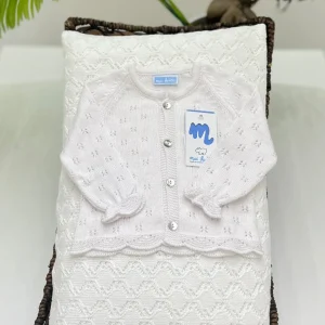 Mac Ilusion - Cardigan in filo bianco