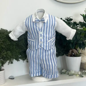 Completo in lino a righe - Manuell&Frank