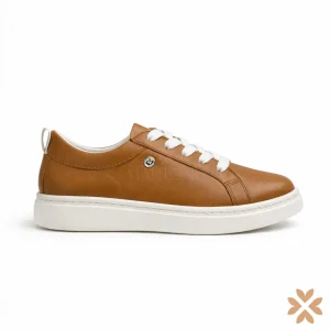 Sneakers ecopelle cuoio