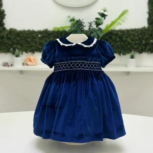 Abito elegante velluto blu royal